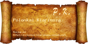 Polonkai Klarissza névjegykártya